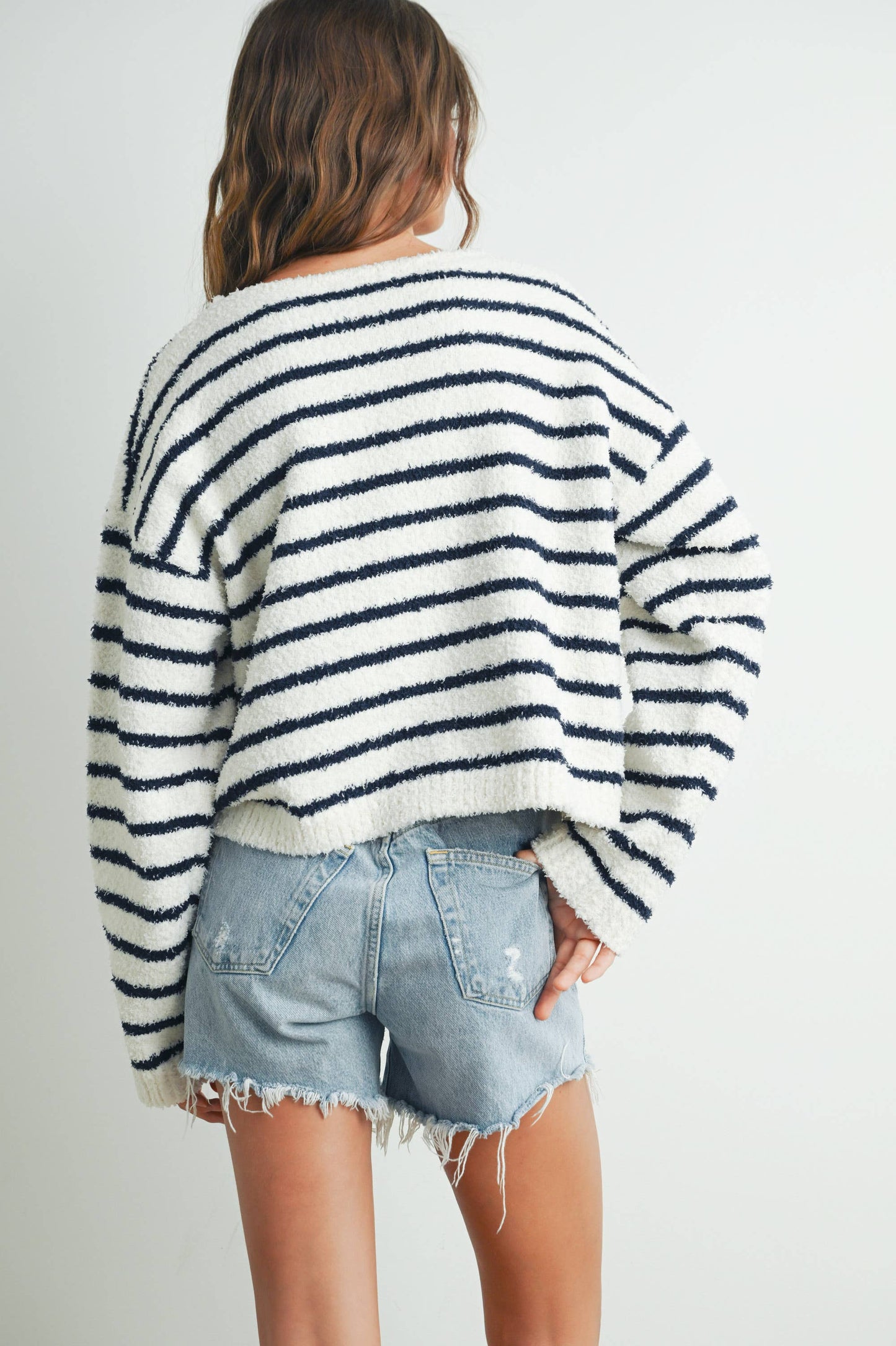 Nautical Stripe Sweater | Ivory & Navy