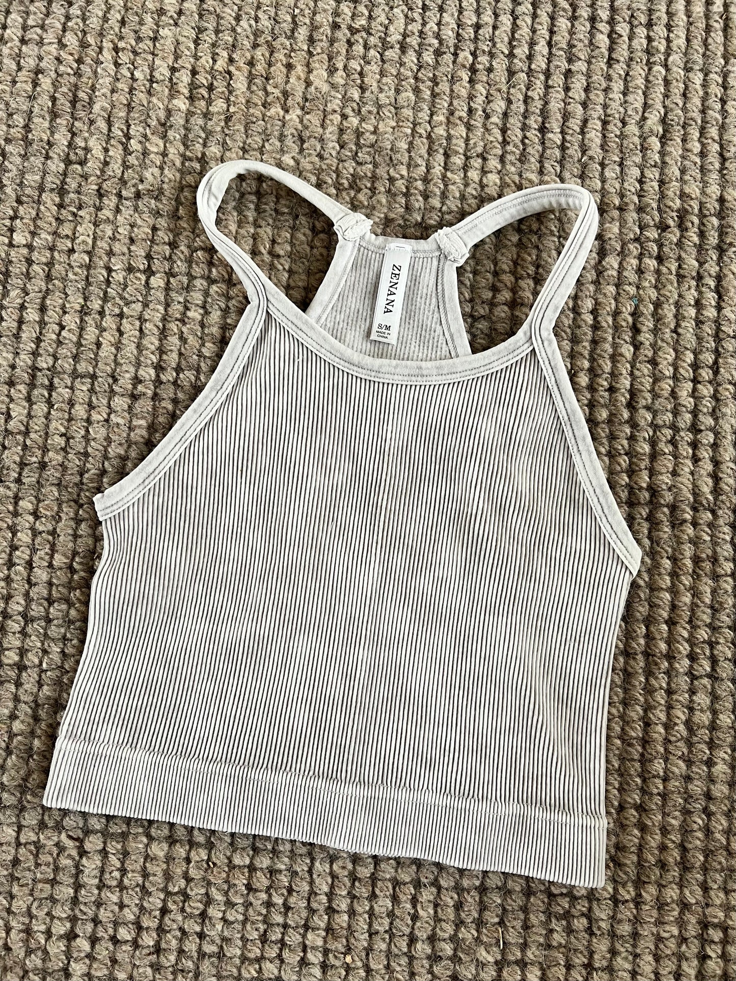 Chloe Seamless Cropped Cami Top | Bone