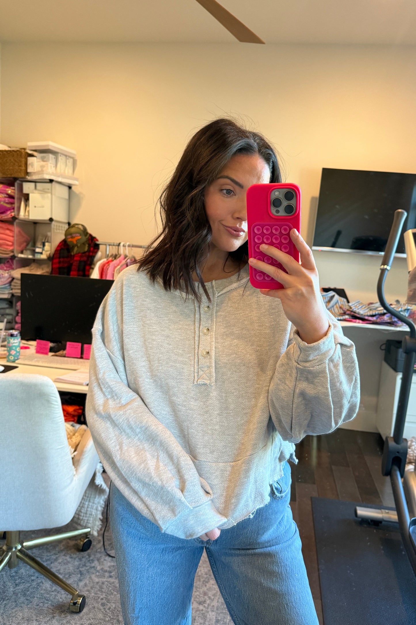 Cassie Casual Cropped Pullover