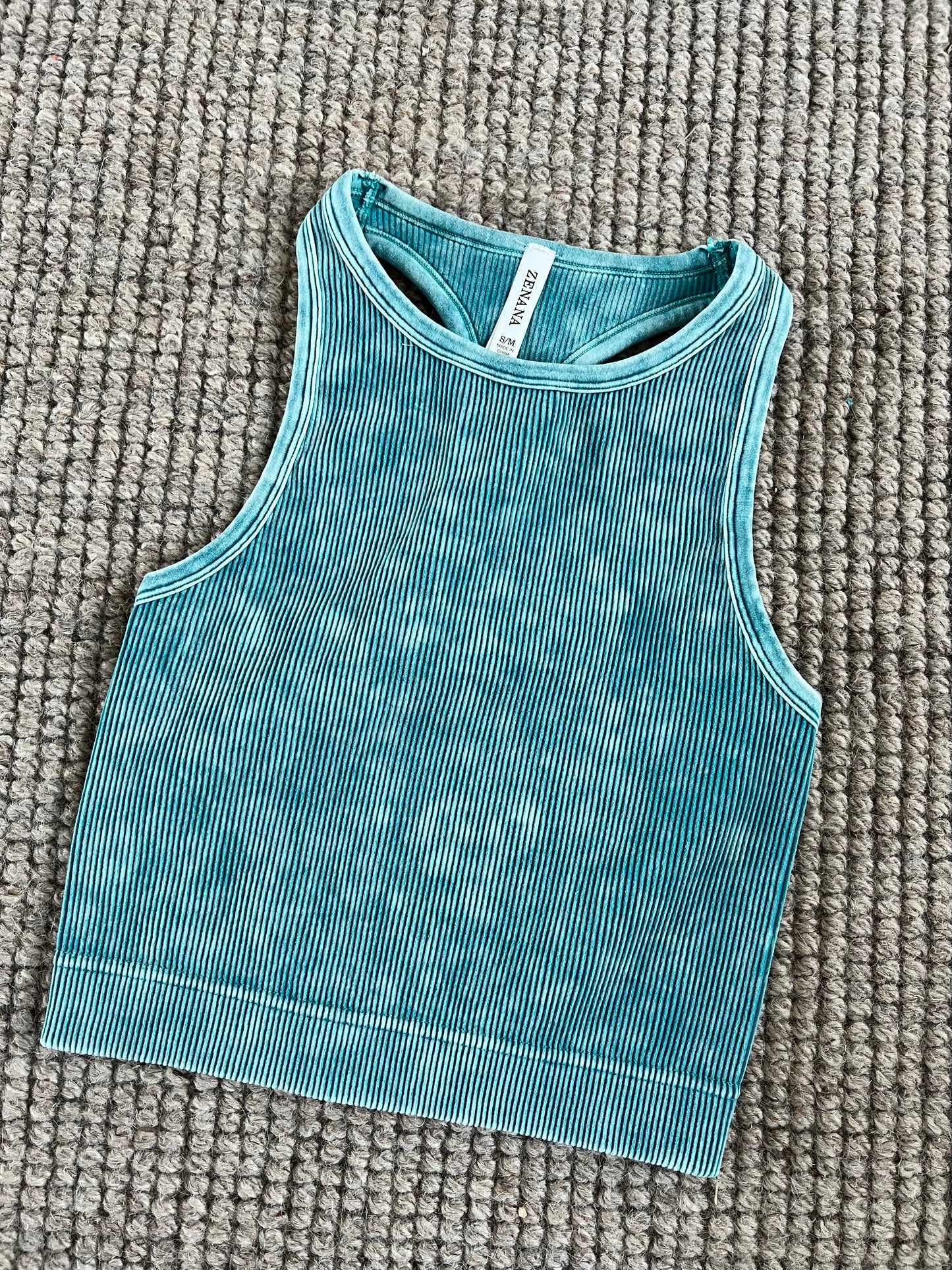 Riley Ribbed Bralette | Teal