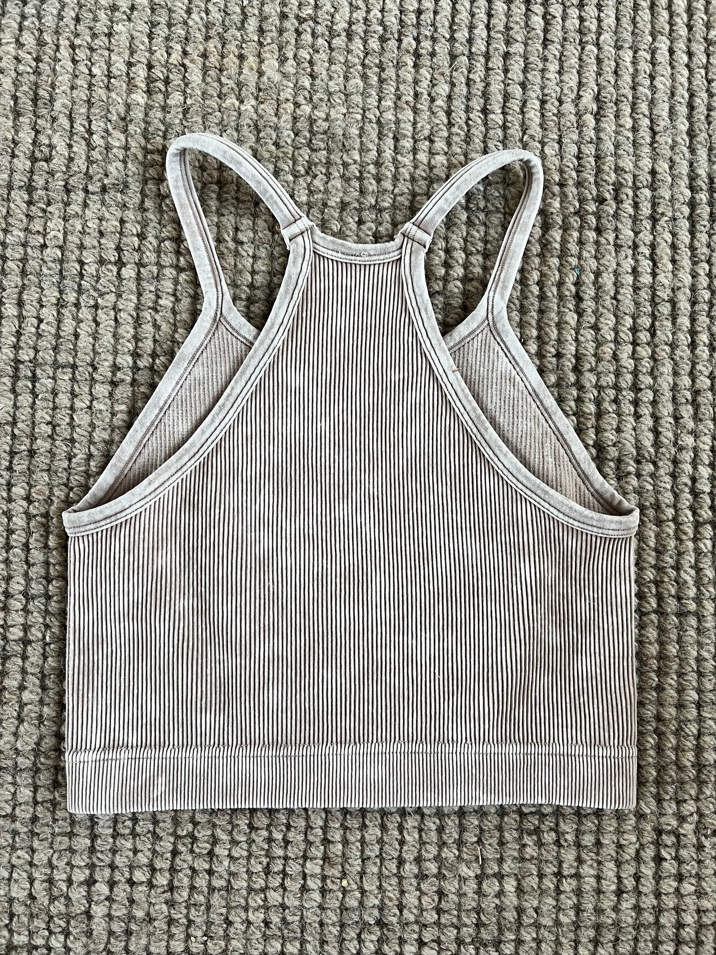 Chloe Seamless Cropped Cami Top | Ash Mocha