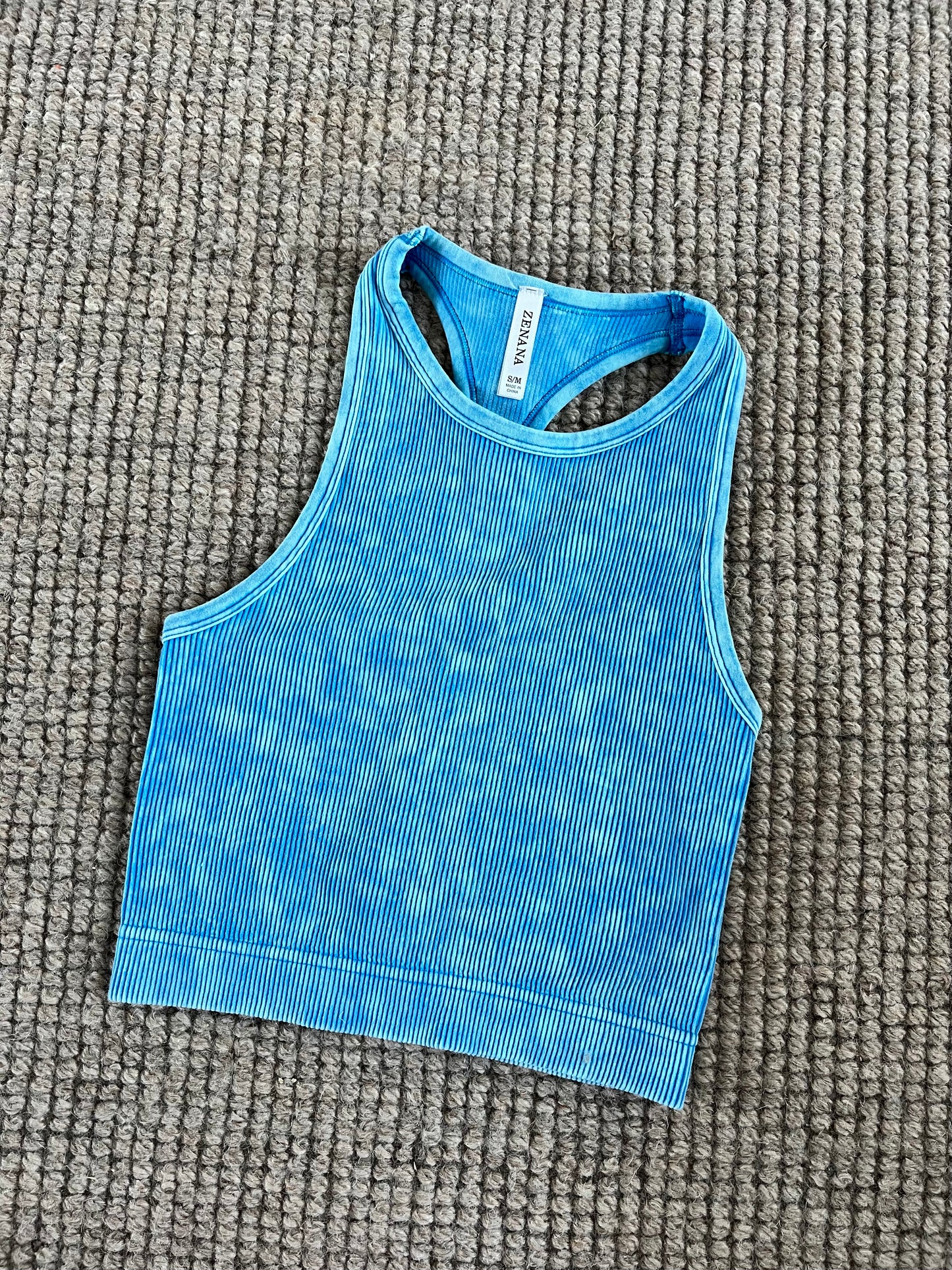 Riley Ribbed Bralette | Deep Sky