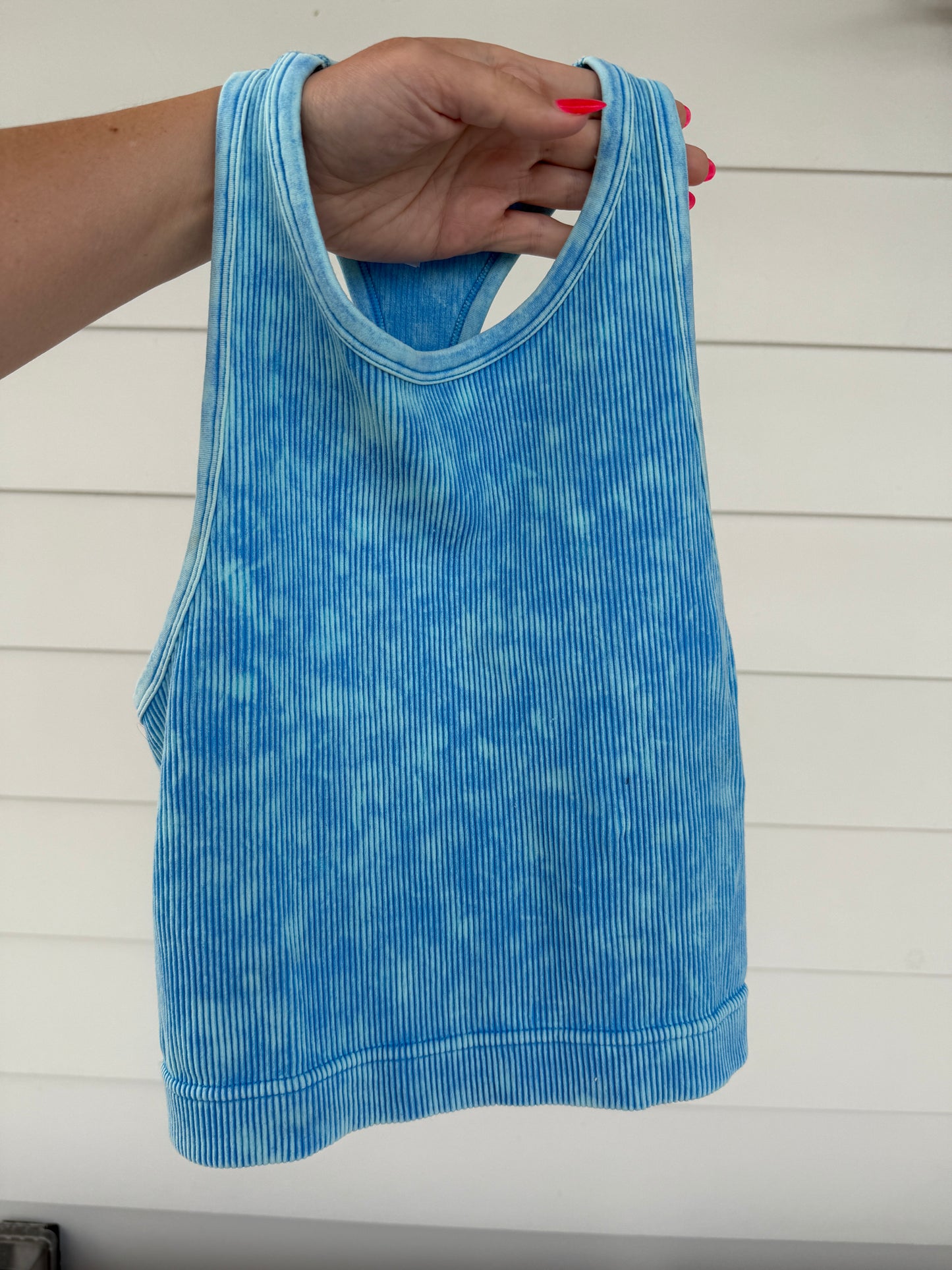 Riley Ribbed Bralette | Deep Sky