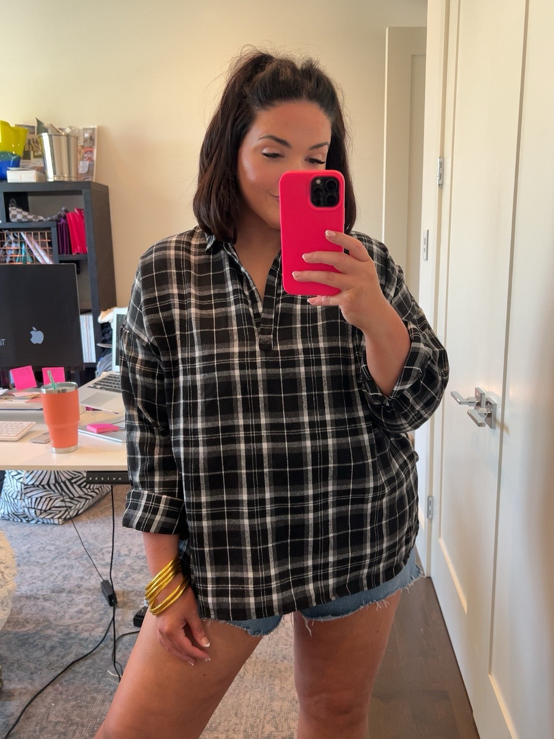 Rodeo Flannel Pullover | Black