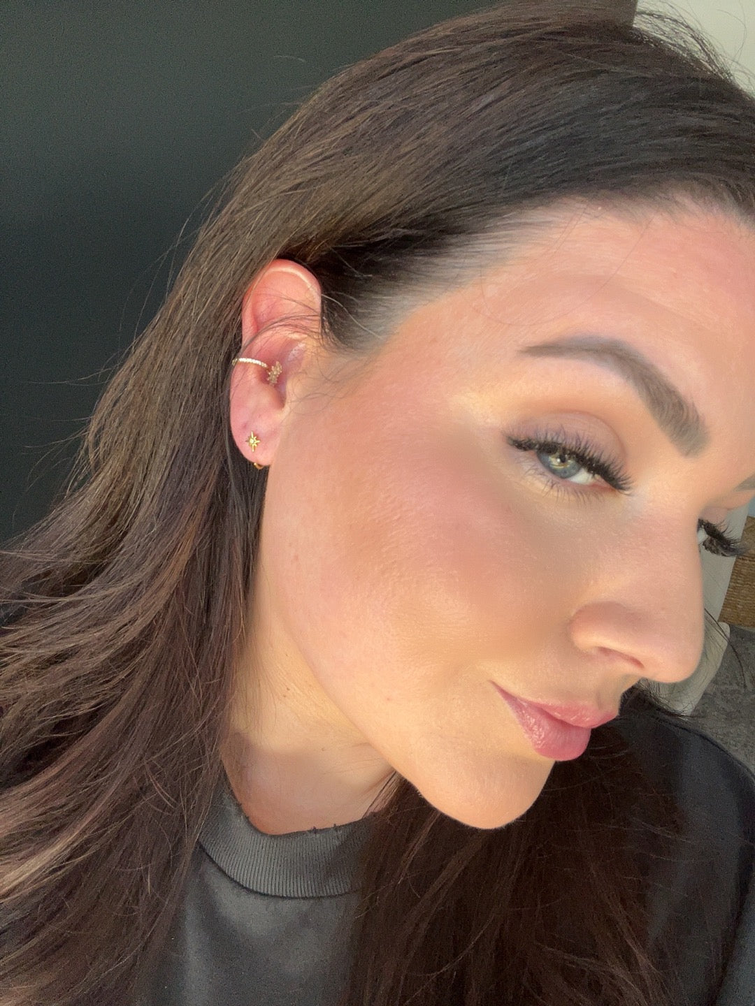 Bright Star Huggie Earring | Gold