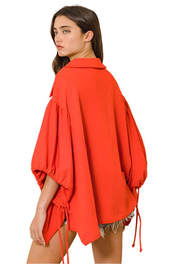 Miami Poncho Top | Red