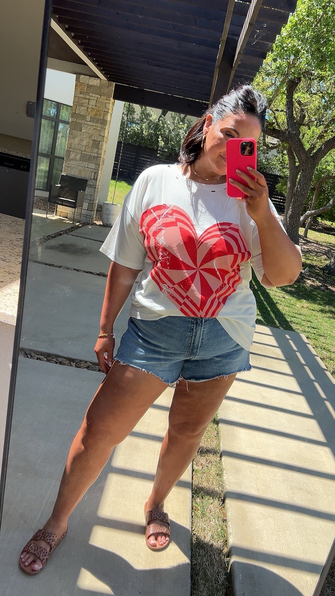 Red Heart Distressed Graphic Tee