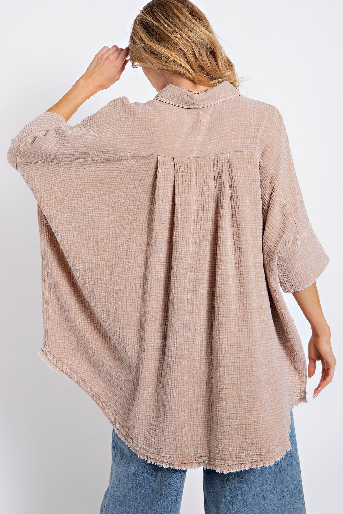 Charlotte Mineral Washed Top/Dress | Mushroom