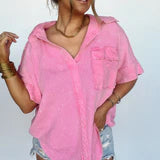 Bubblegum Mineral Washed Top