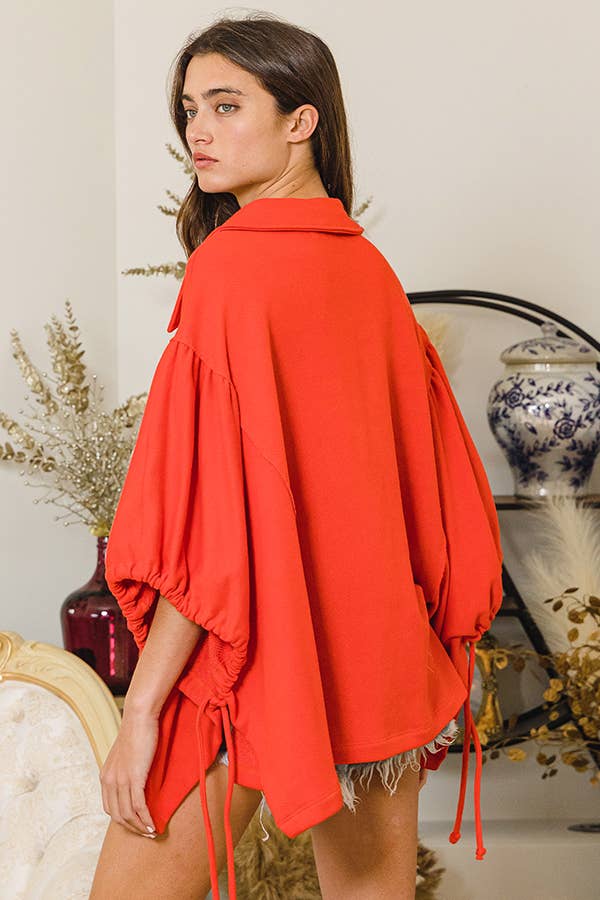 Miami Poncho Top | Red