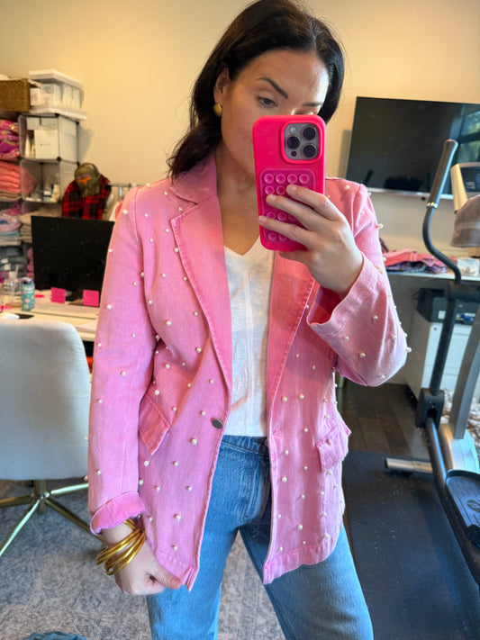 Pearly Pink Blazer | LAST ONE